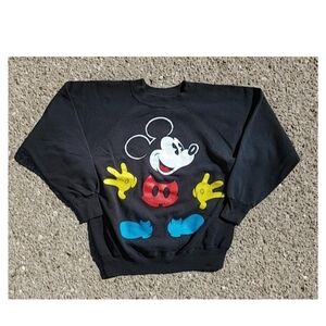 Vtg 1990s Mickey Mouse Crew Neck Light Sweatshirt (M)